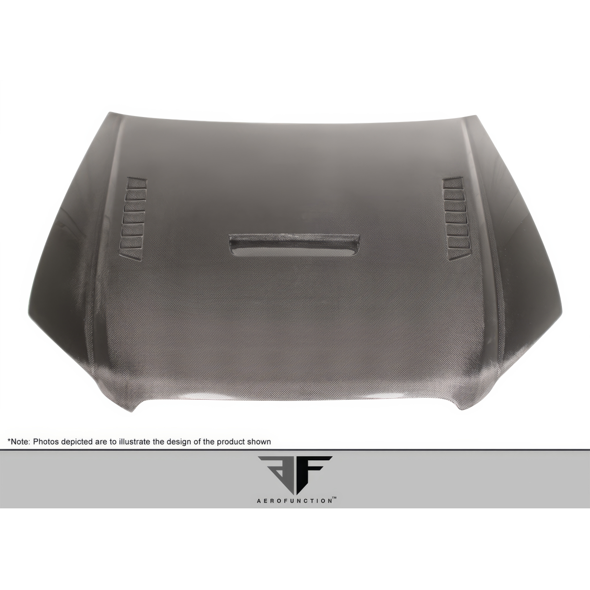 Modify your Audi A4 2006 with our Exterior/Hoods - Top angle view of carbon fiber hood design