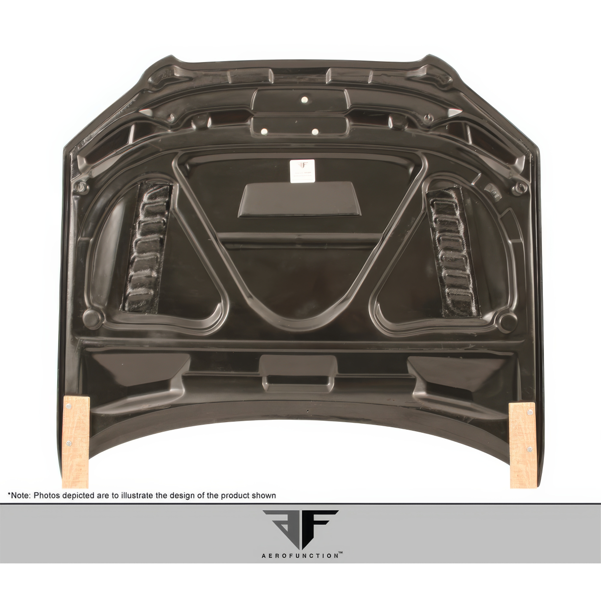 Modify your Audi A4 2006 with our Exterior/Hoods - Top down view of the carbon fiber hood