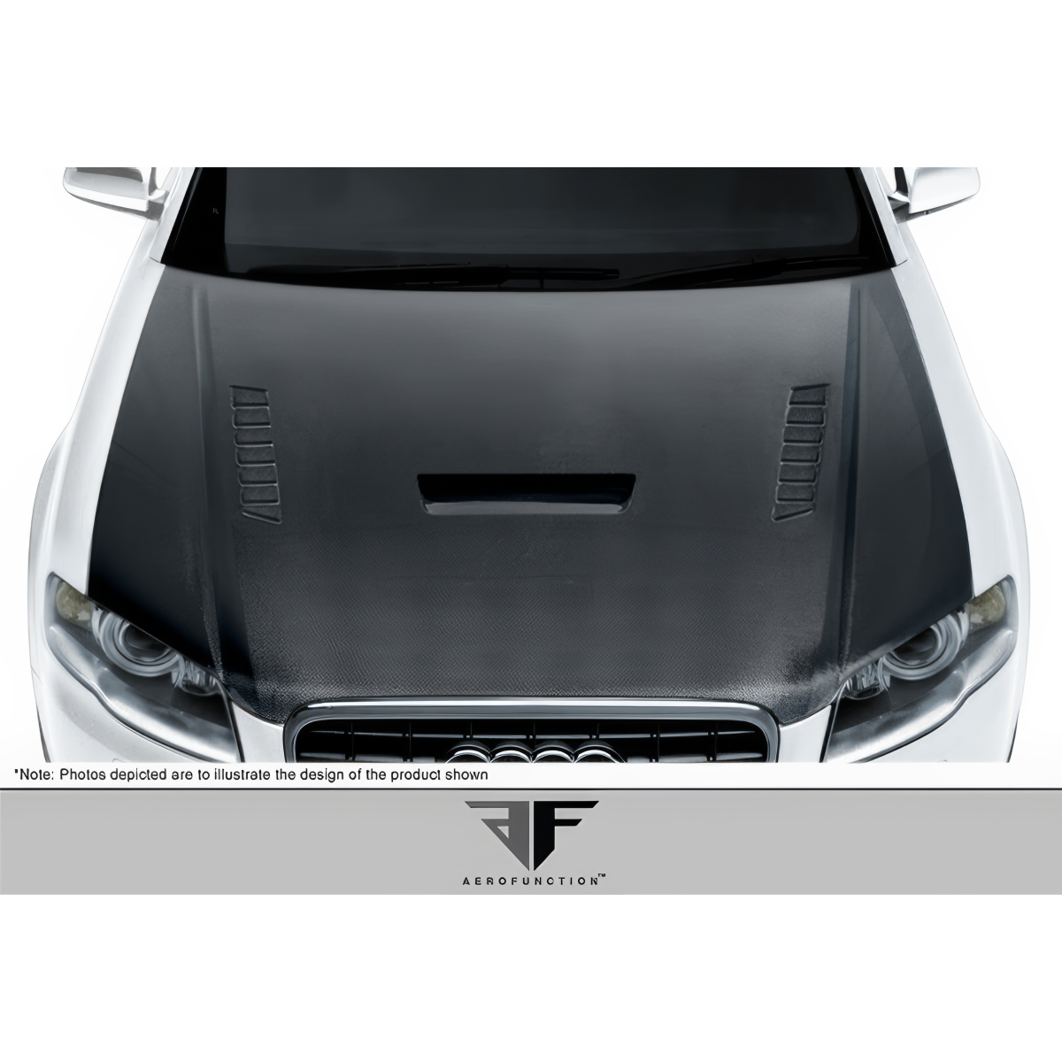 Modify your Audi A4 2006 with our Exterior/Hoods - Top down view of the hood on the Audi A4