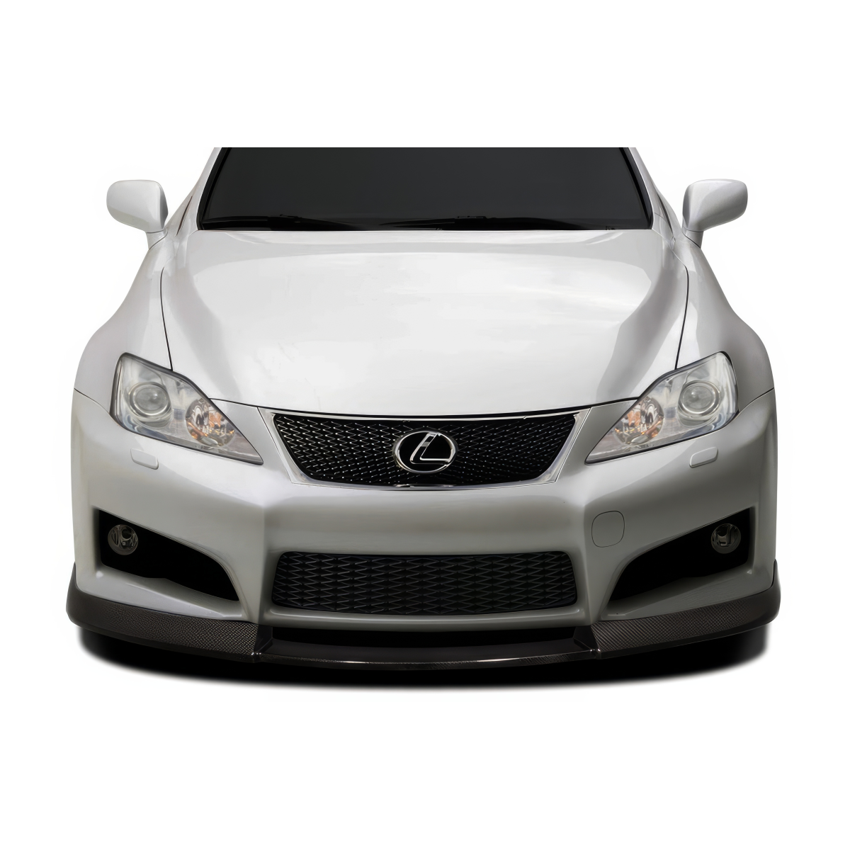 Modify your Lexus IS F 2008 with our Exterior/Front Bumpers or Lips - Front view of a carbon fiber lip for Lexus IS F