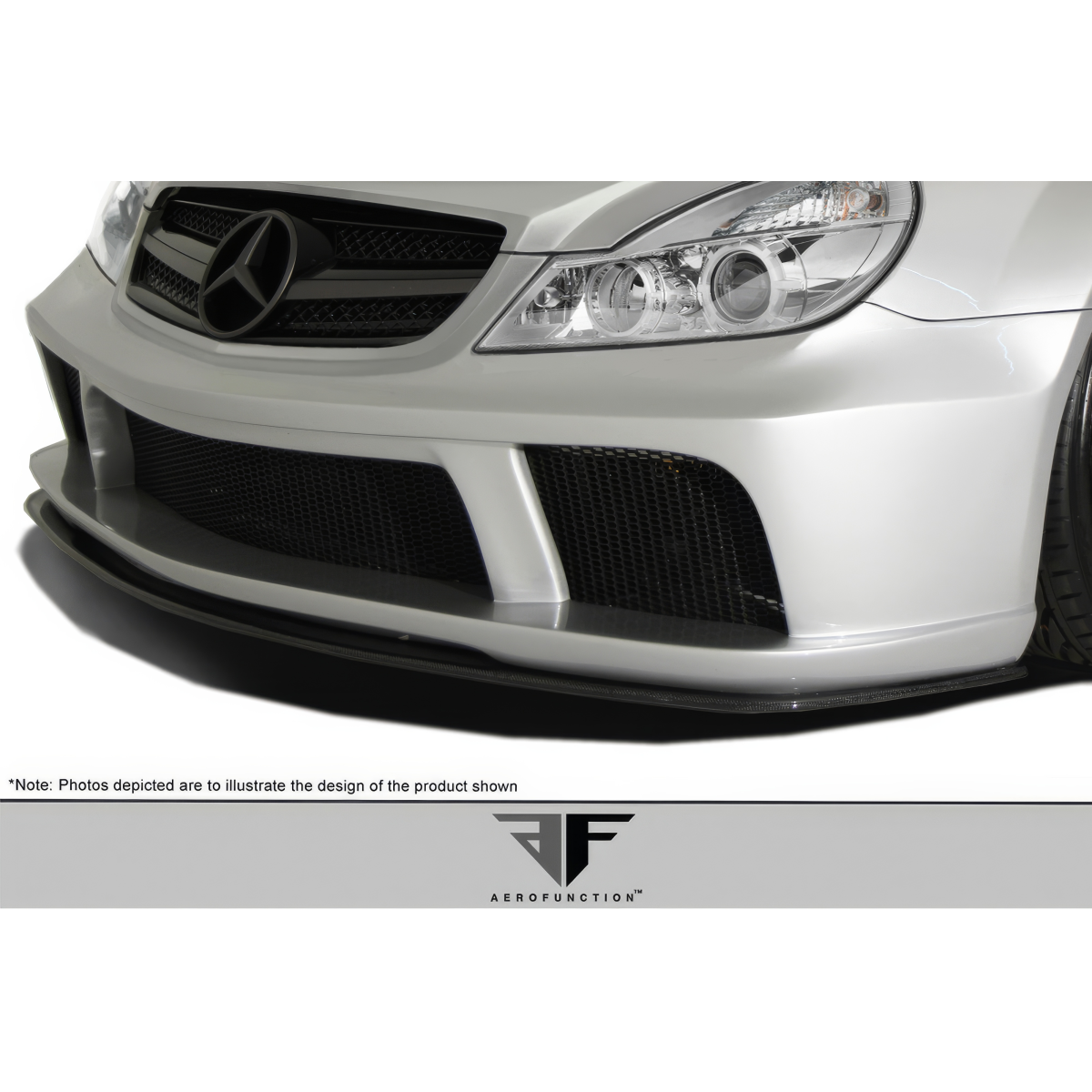 Modify your Mercedes-Benz SL-Class 2003 with our Exterior/Wings - Front low angle showing the carbon fiber spoiler