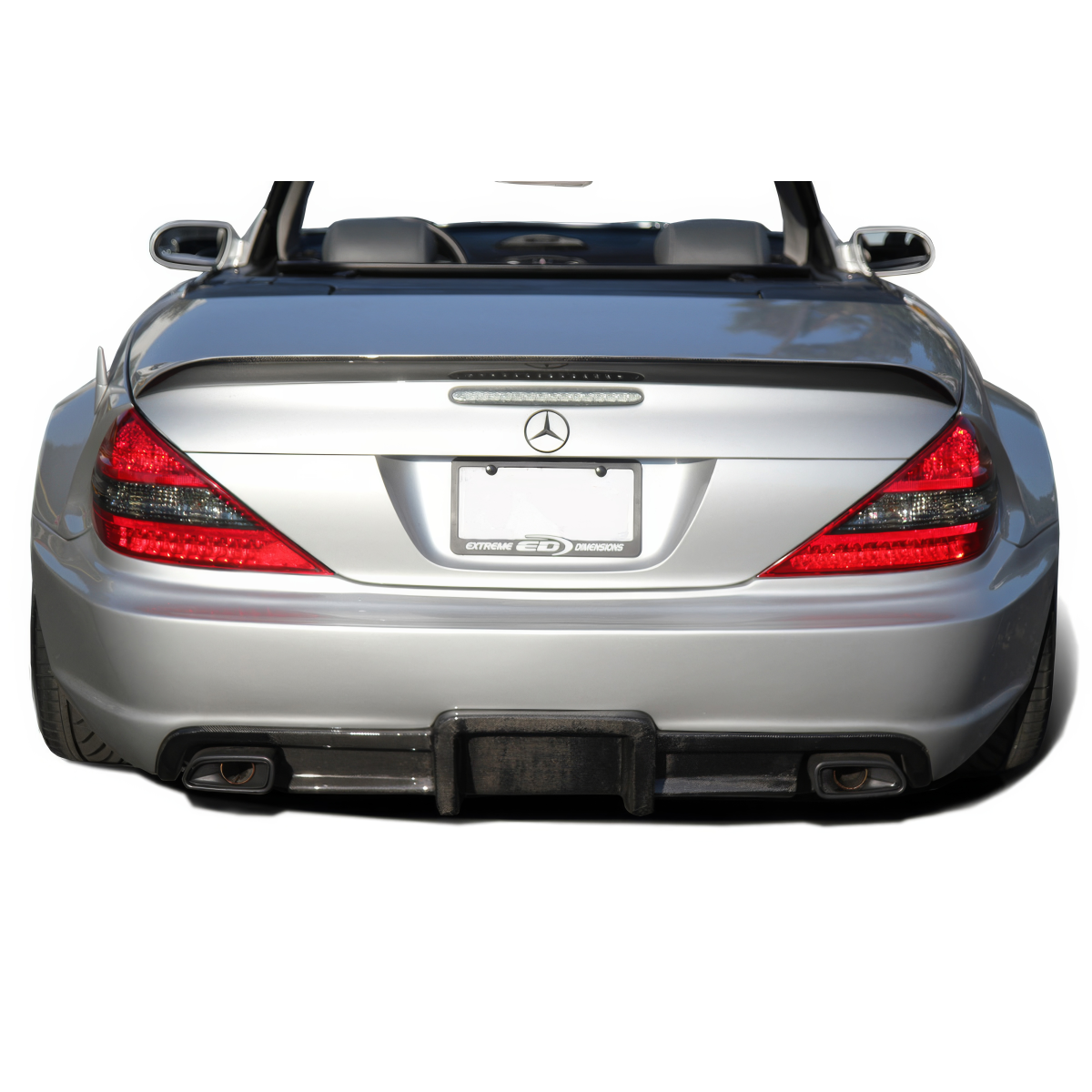 Modify your Mercedes-Benz SL-Class 2003 with our Exterior/Diffusers - Rear view at low angle showing diffuser details