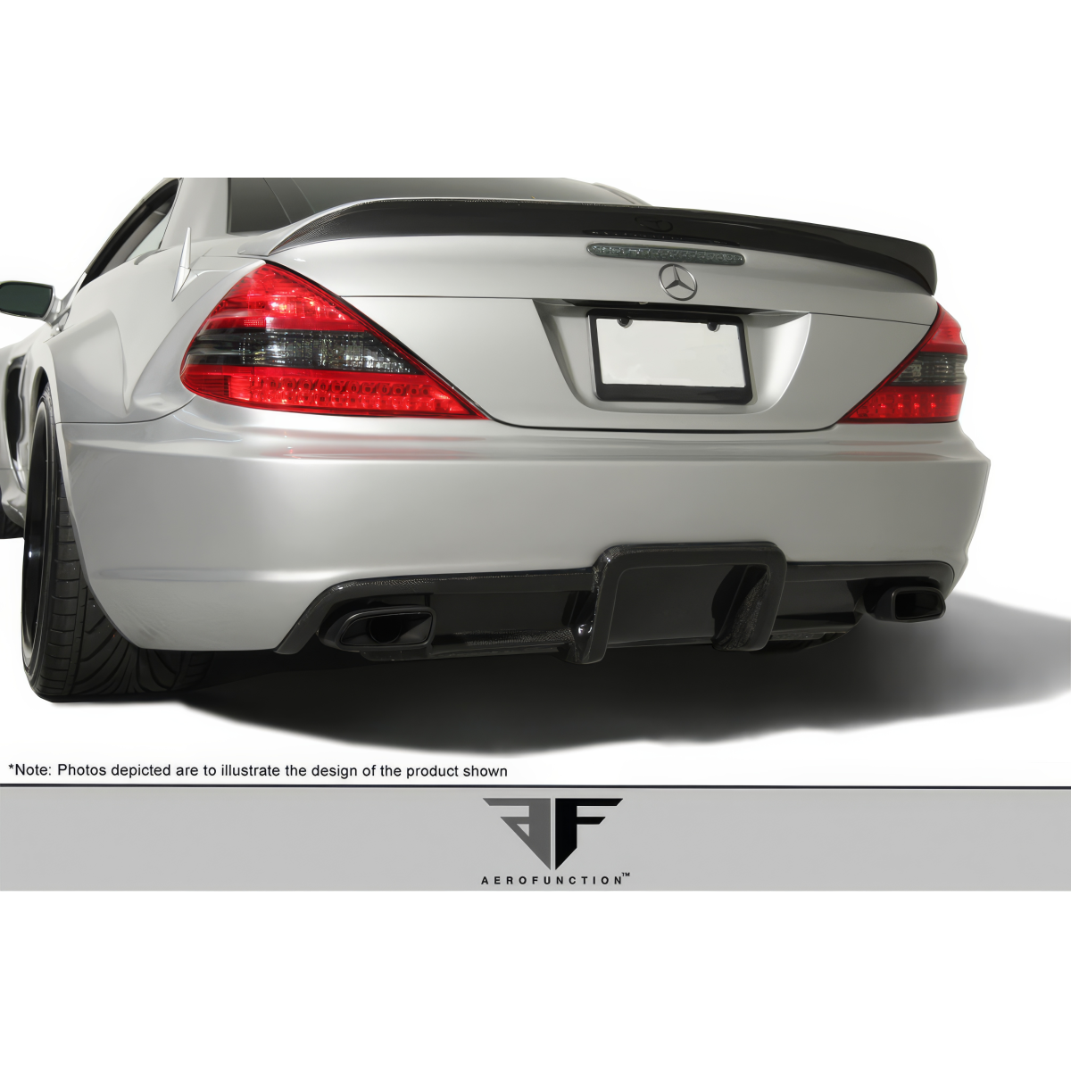 Modify your Mercedes-Benz SL-Class 2003 with our Exterior/Diffusers - Viewed from a low rear angle