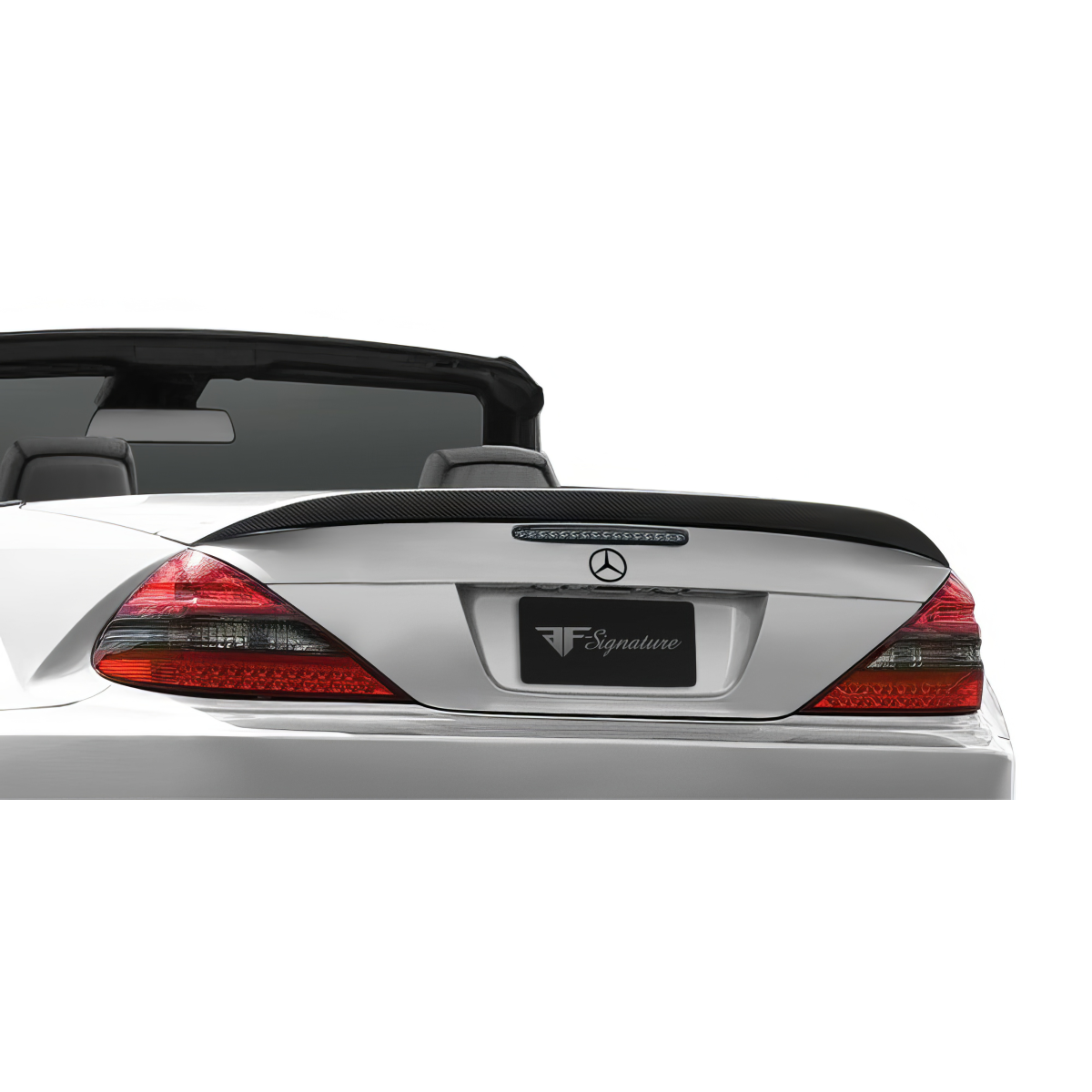 Modify your Mercedes-Benz SL-Class 2003 with our Exterior/Wings - Rear view angle of Mercedes SL Class trunk spoiler