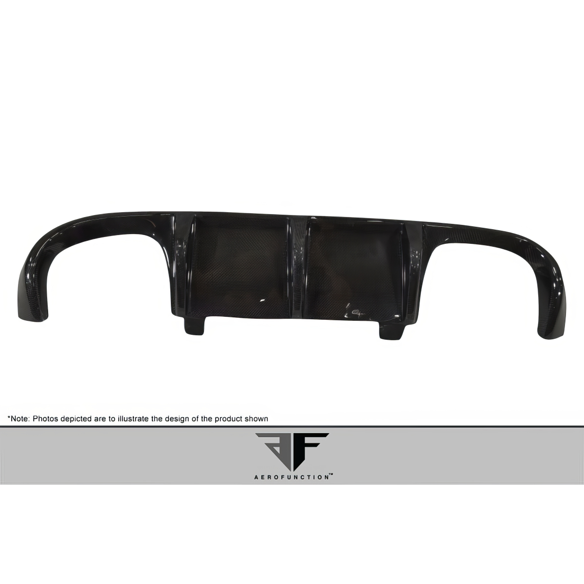 Modify your BMW M3 2008 with our Exterior/Diffusers - View is straight on showing the rear diffuser