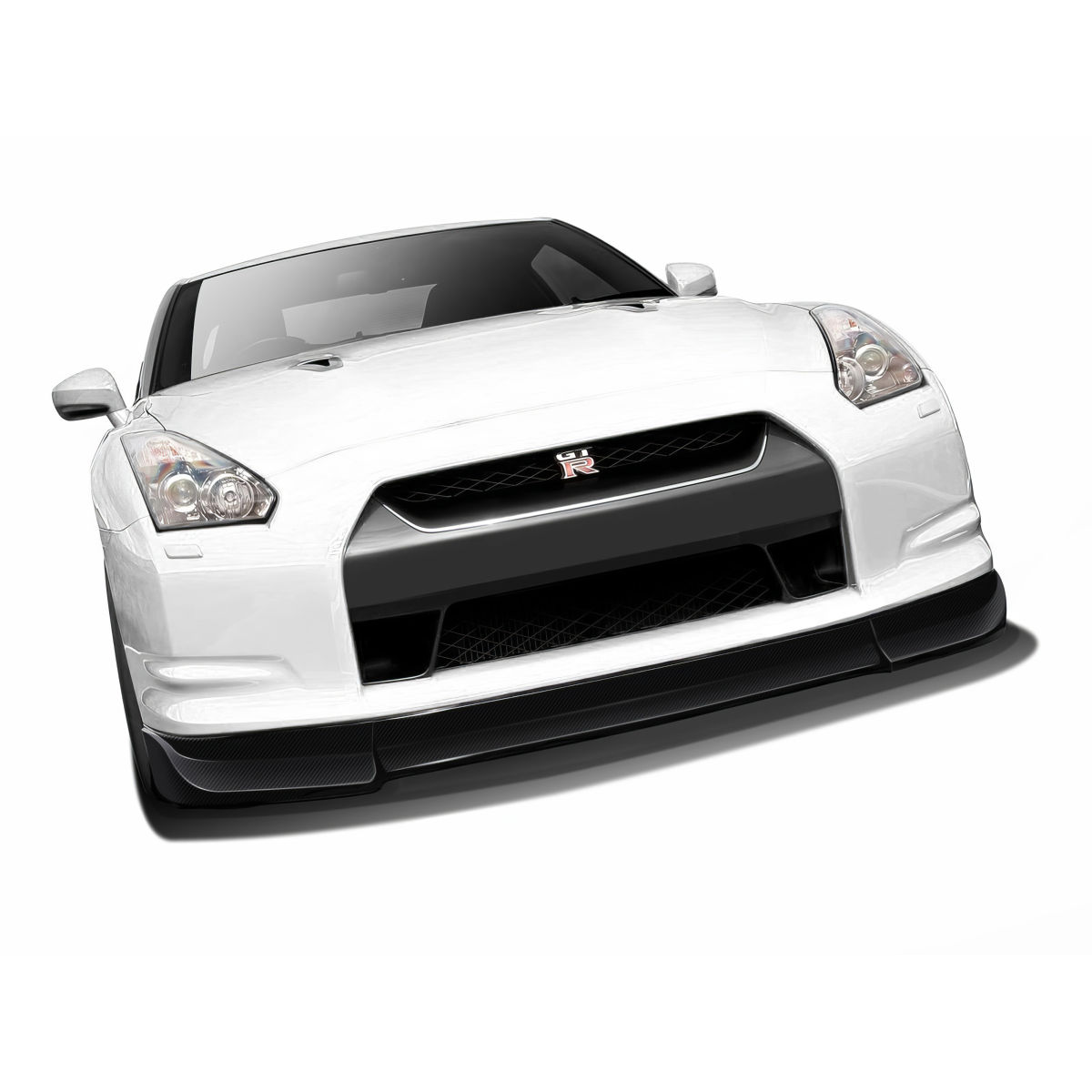 Modify your Nissan GT-R 2009 with our Exterior/Front Bumpers - Front view angle of the vehicle