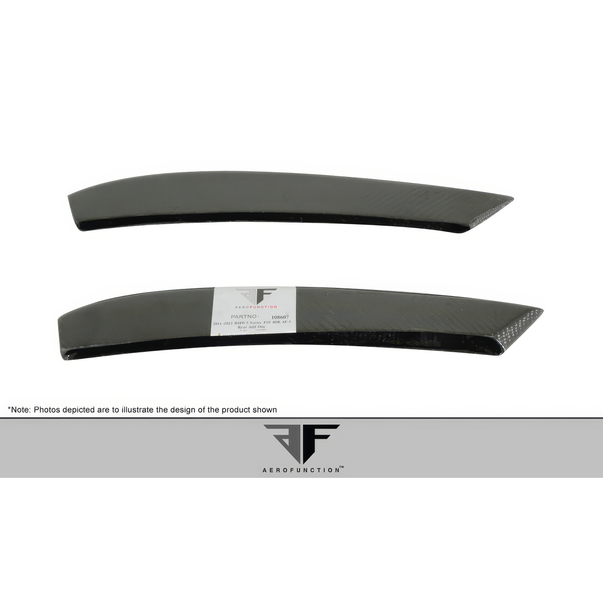 Modify your BMW 5-Series 2011 with our Exterior/Rear Lips - The part is shown at an angled view