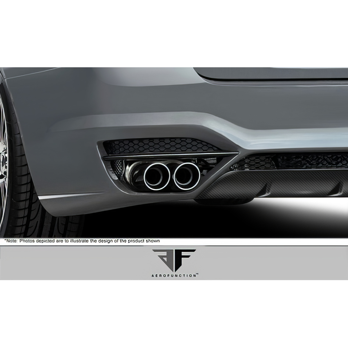 Modify your BMW 5-Series 2011 with our Exterior/Rear Lips - The part is viewed at a low rear angle