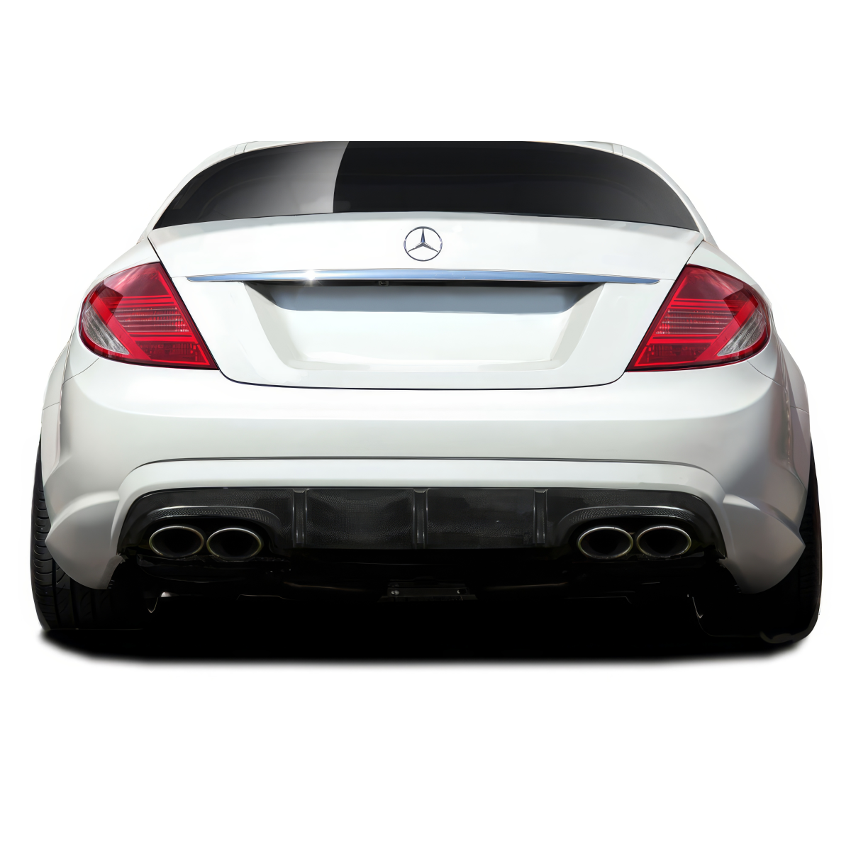 Modify your Mercedes-Benz CL63 AMG 2007 with our Exterior/Diffusers - Rear angle view of vehicle part