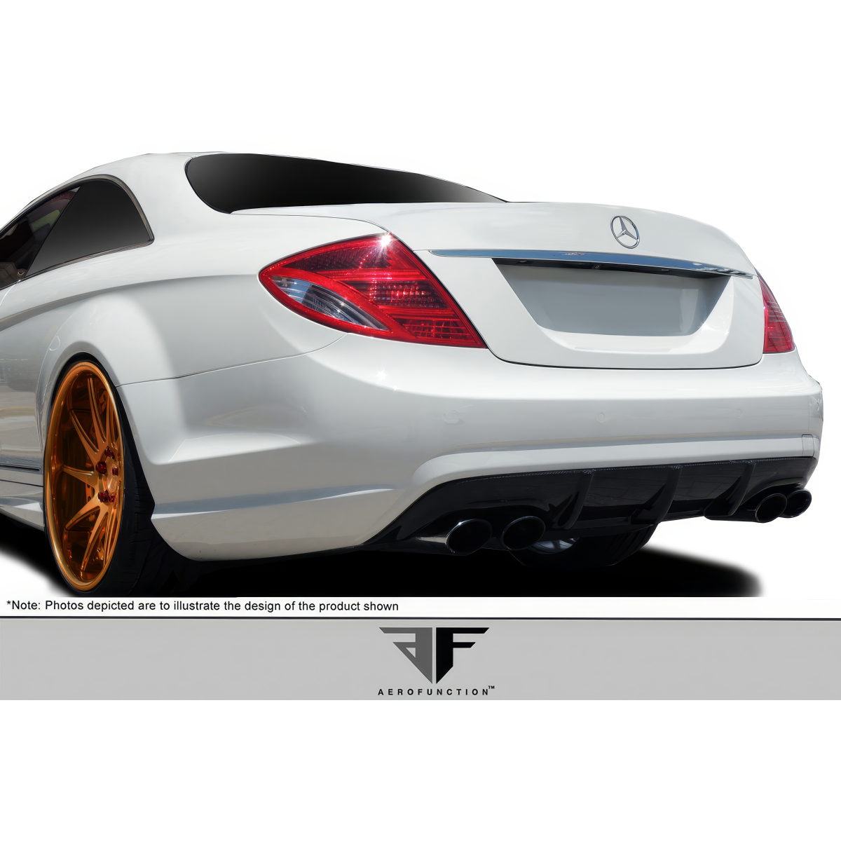 Modify your Mercedes-Benz CL63 AMG 2007 with our Exterior/Diffusers - The image shows a rear angle of the vehicle