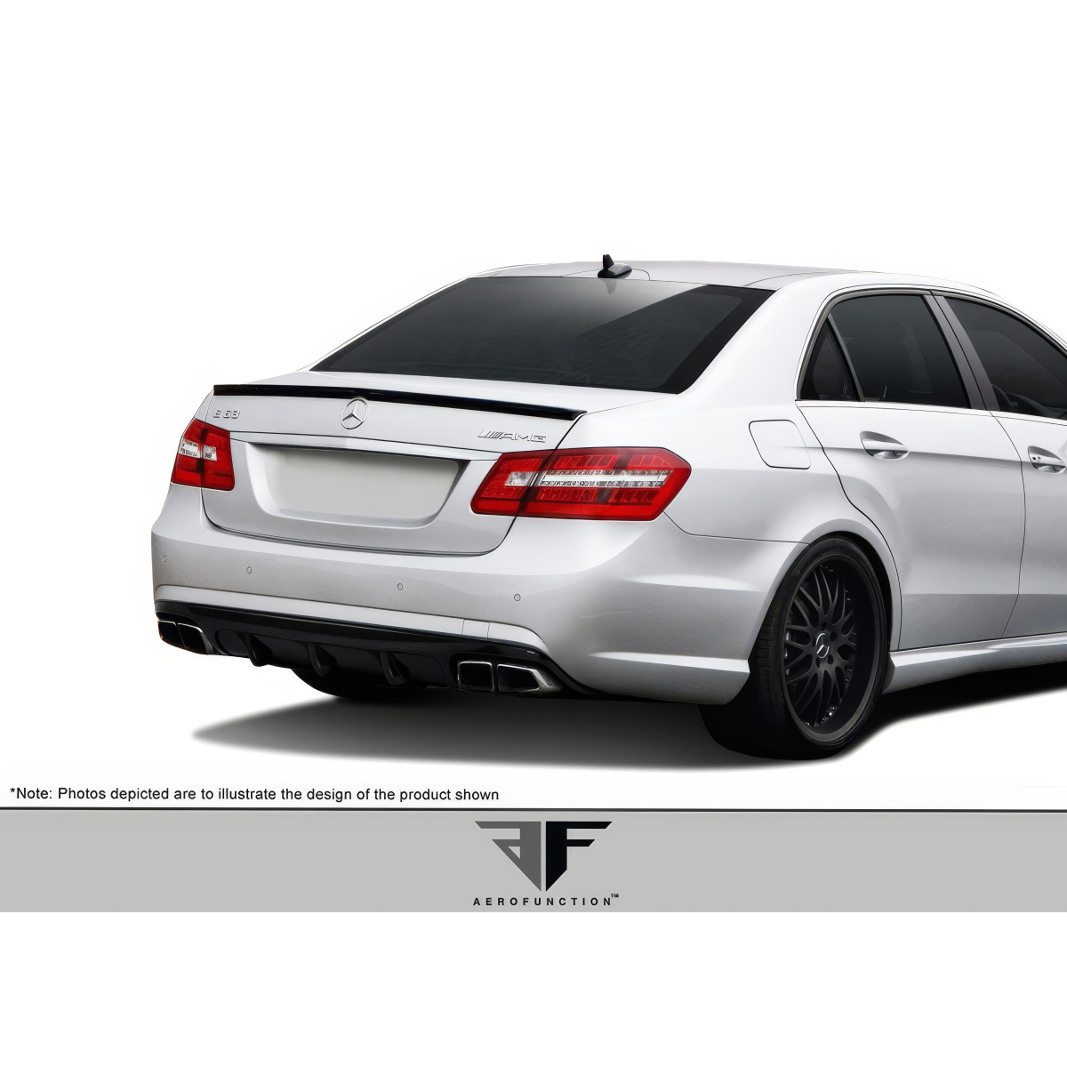 Modify your Mercedes-Benz E-Class 2010 with our Exterior/Diffusers - Viewed from the rear at a slight angle