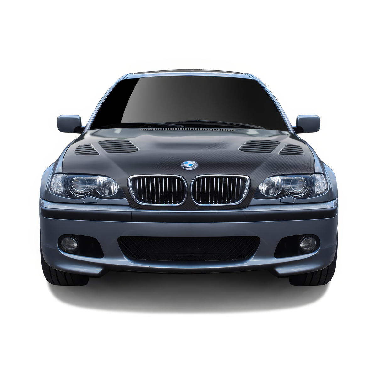 Modify your BMW 3-Series 2002 with our Exterior/Hoods - Front view of BMW 3 Series E46 carbon hood