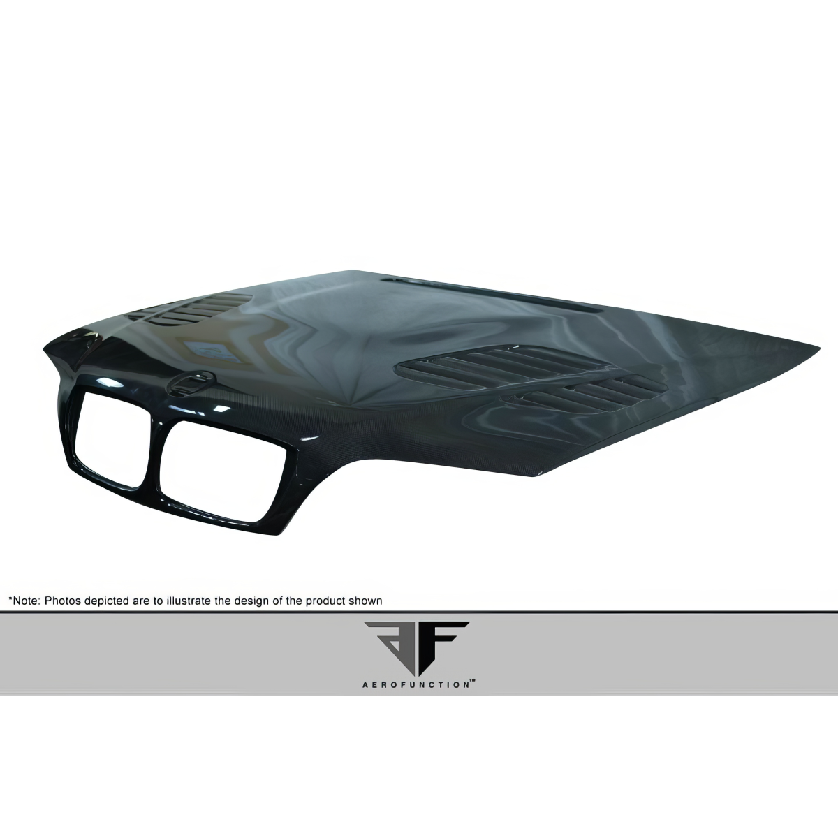 Modify your BMW 3-Series 2002 with our Exterior/Hoods - Top down angle of carbon fiber hood with vents