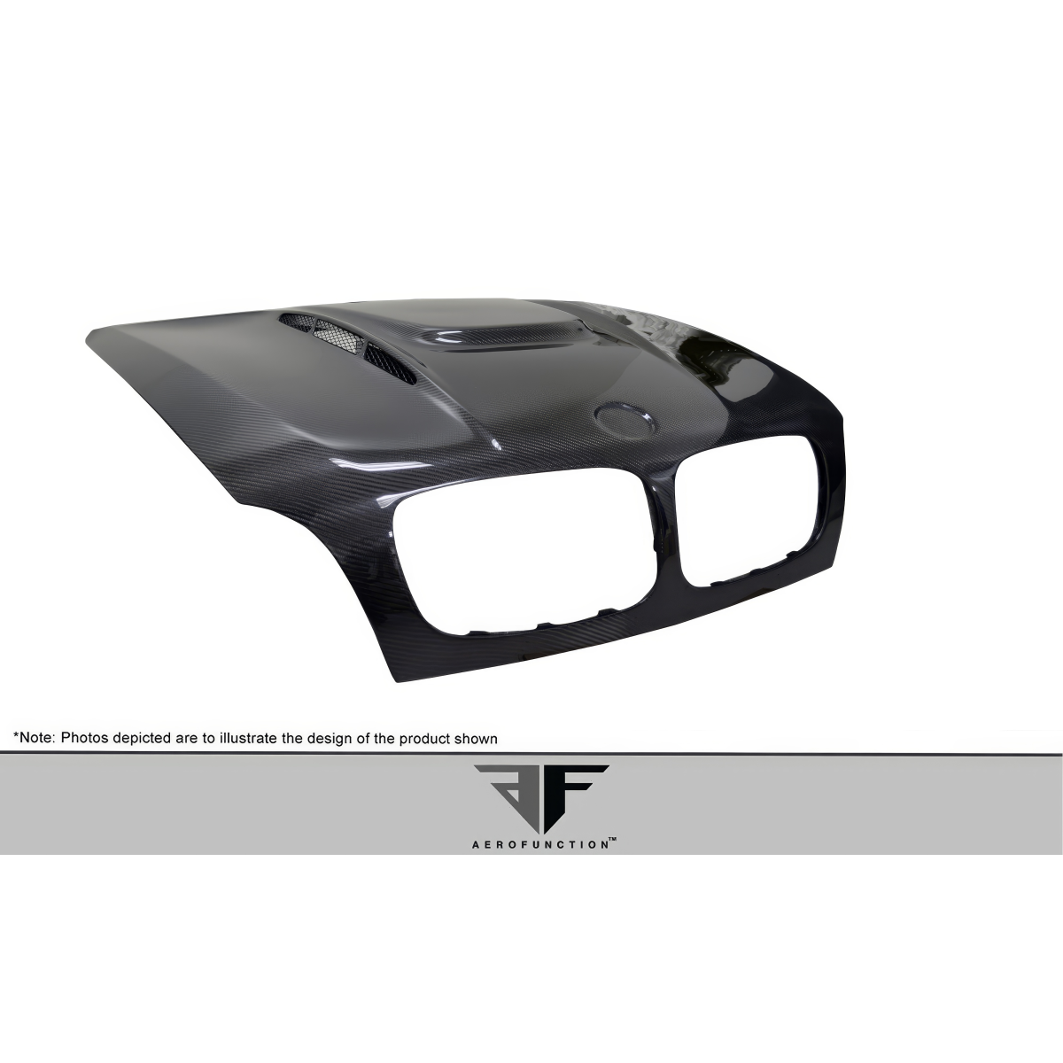 Modify your BMW X5 2008 with our Exterior/Hoods - Front angled view of the carbon fiber hood