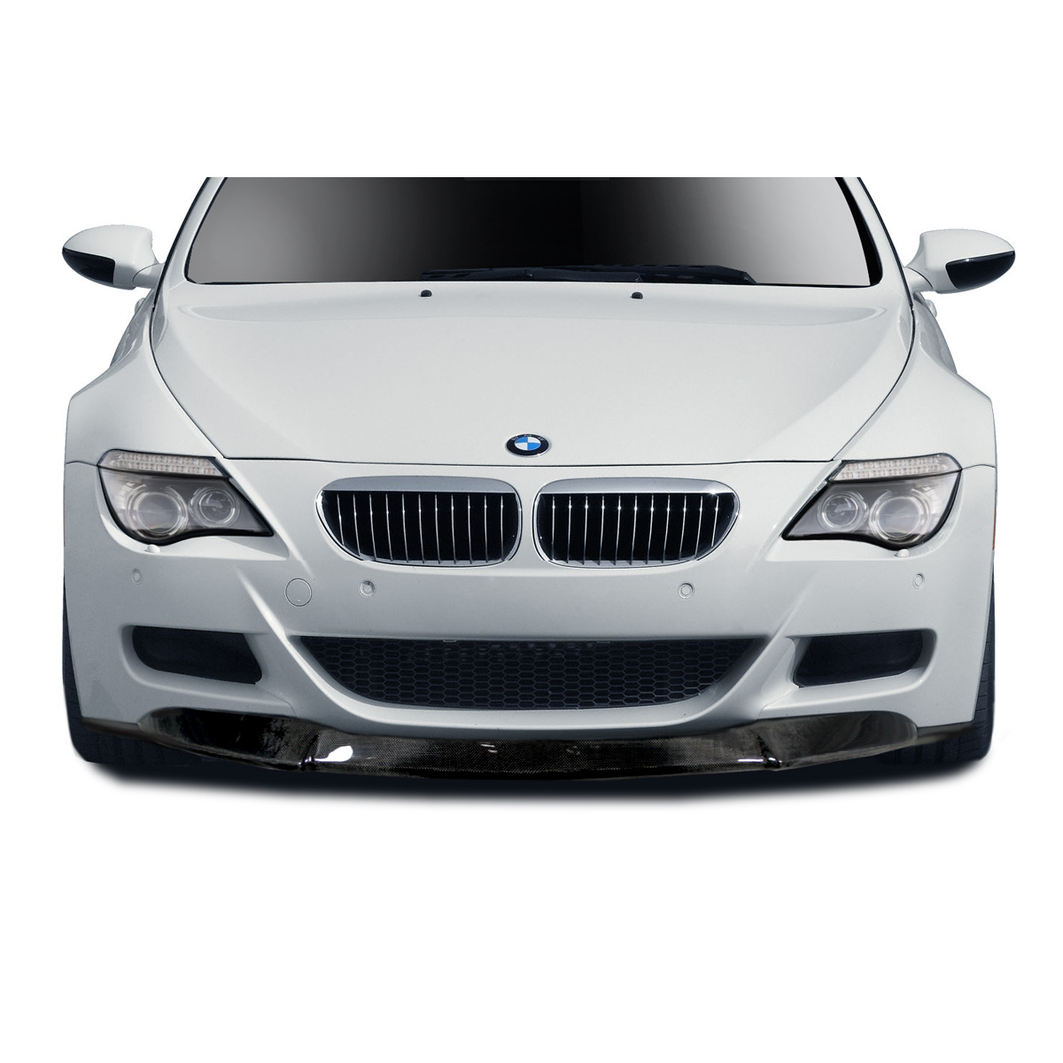 Modify your BMW 6-Series 2006 with our Exterior/Front Bumpers or Lips - Front view of vehicle showing front lip spoiler