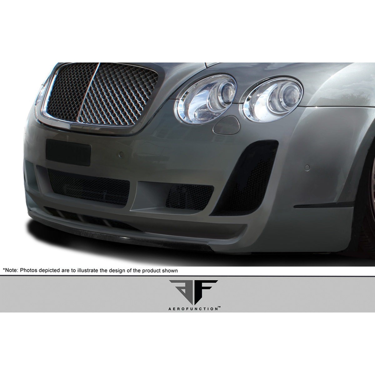 Modify your Bentley Continental 2003 with our Exterior/Complete Body Kits - Front angle view of the bumper part