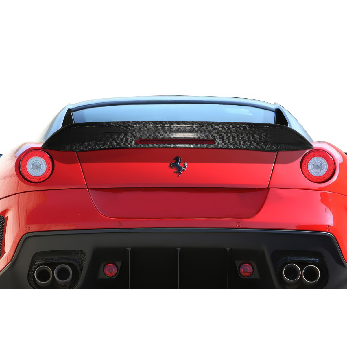 Modify your Ferrari 599 2006 with our Exterior/Wings - Rear view from a low angle showing spoiler details