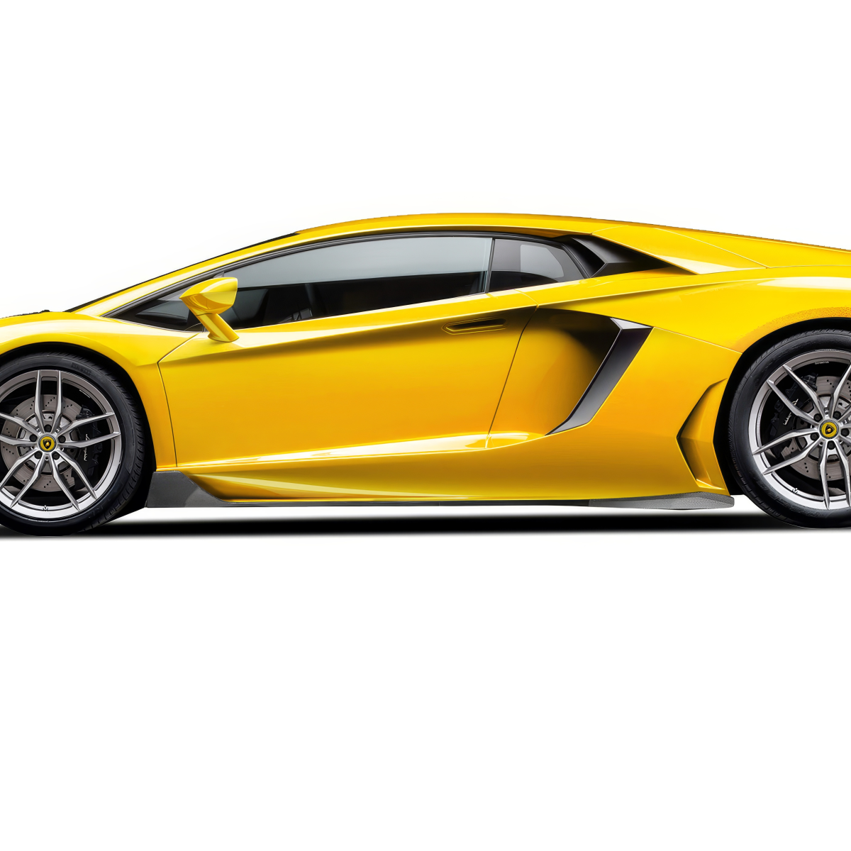 Modify your Lamborghini Aventador 2011 with our Exterior/Side Skirts - Side profile view of the vehicle