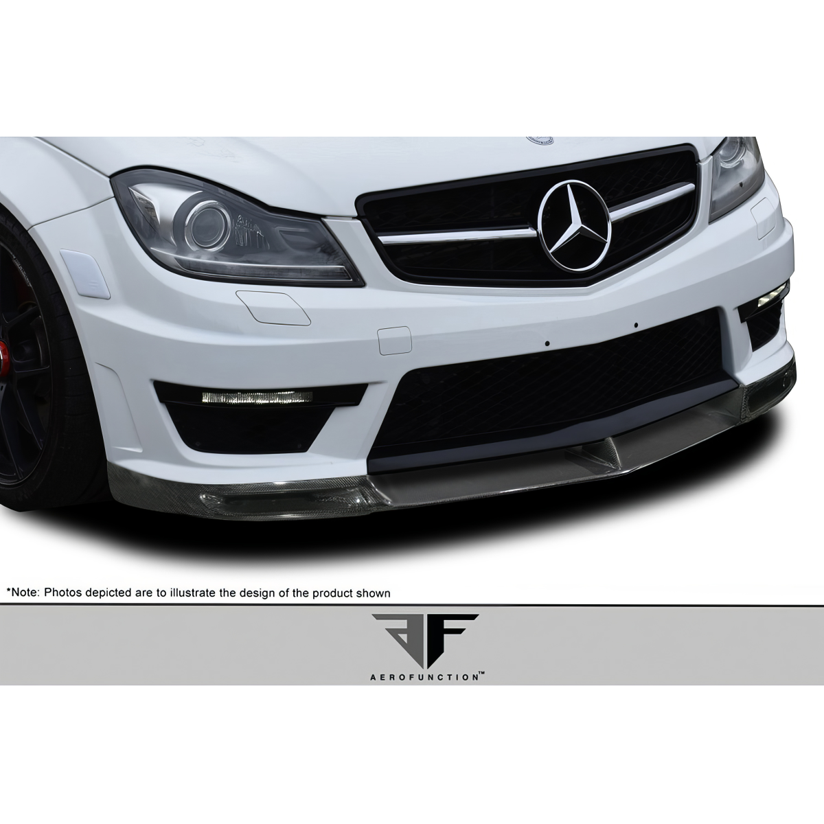 Modify your Mercedes-Benz C300 2012 with our Exterior/Wings - The part is viewed from a low front angle