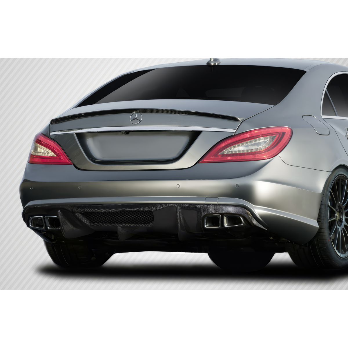 Modify your Mercedes-Benz CLS-Class 2012 with our Exterior/Diffusers - Rear view angle of the vehicle diffuser