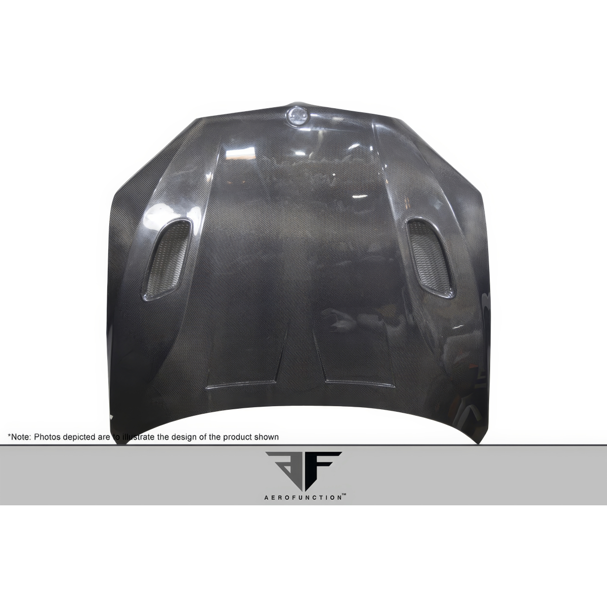 Modify your BMW X6 2015 with our Exterior/Hoods - Front view at a slight downward angle