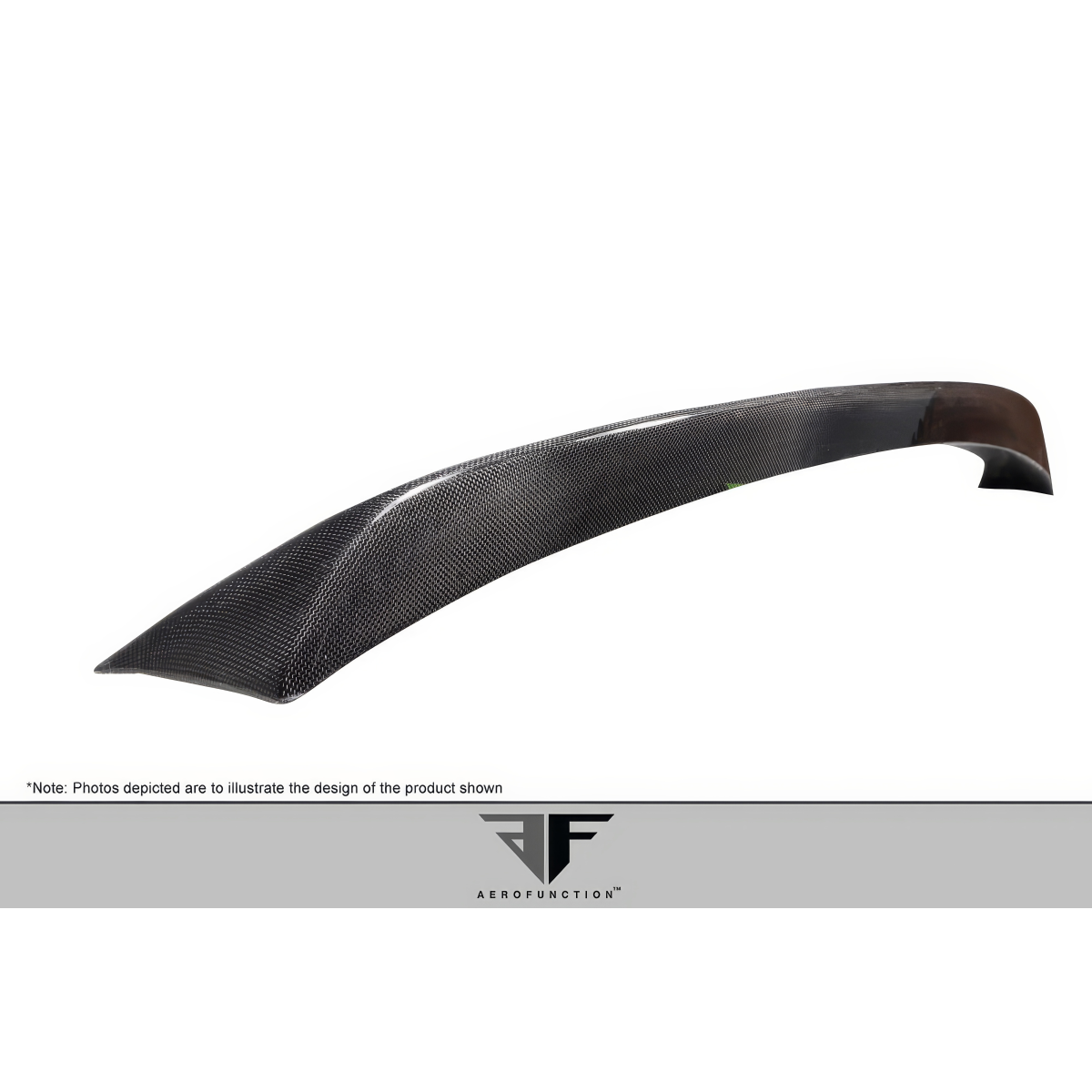 Modify your BMW 5-Series 2011 with our Exterior/Wings - Angled view of a carbon fiber rear trunk spoiler