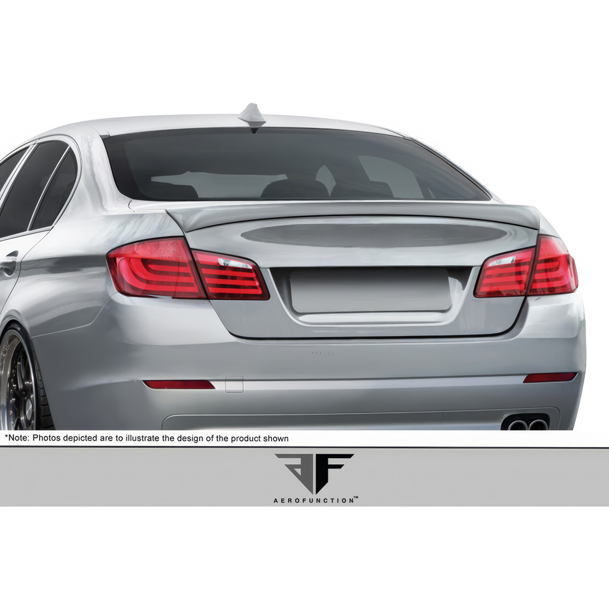 Modify your BMW 5-Series 2011 with our Exterior/Wings - Rear angle of the vehicle showing the trunk wing