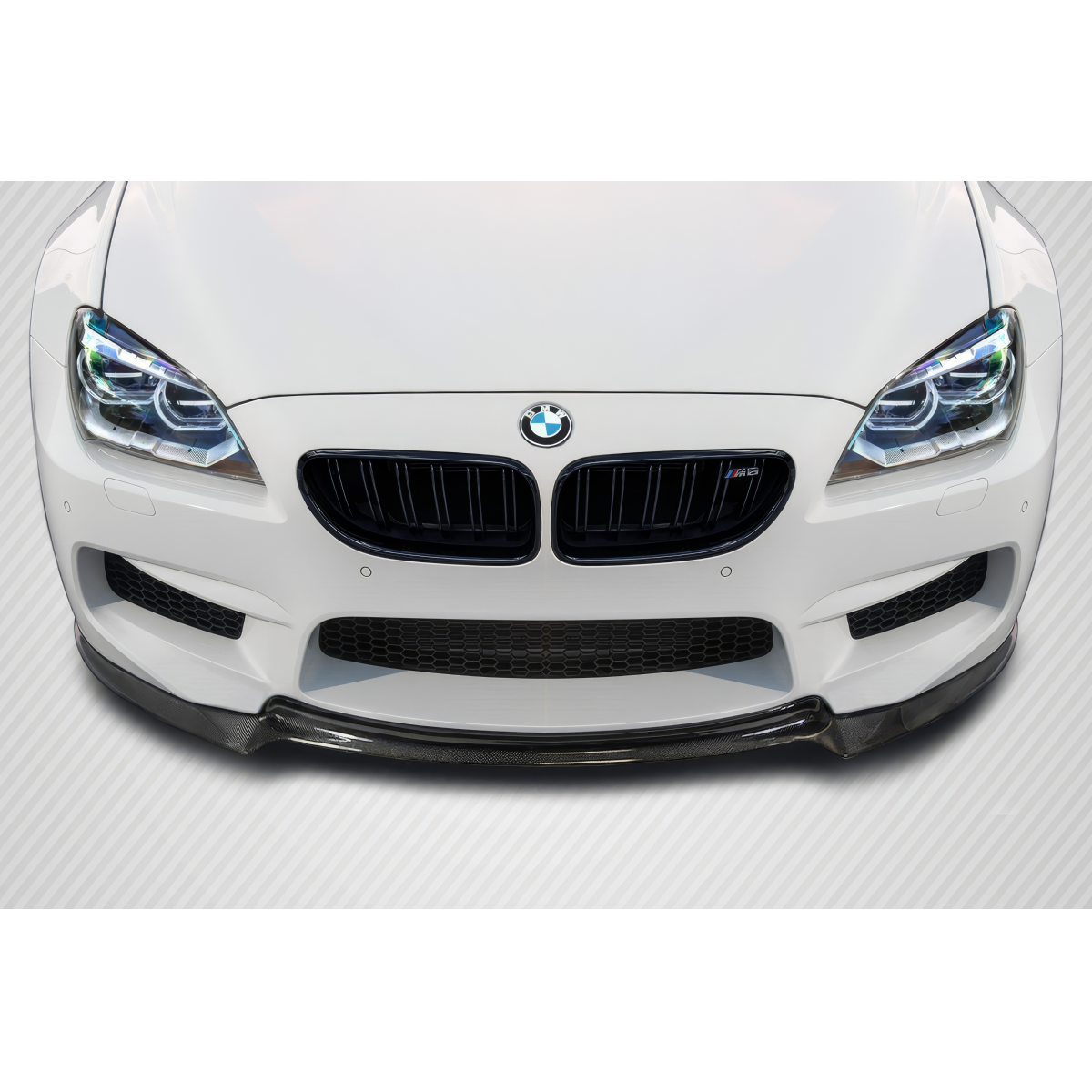 Modify your BMW M6 2012 with our Exterior/Front Bumpers or Lips - Front view of the vehicle at eye level