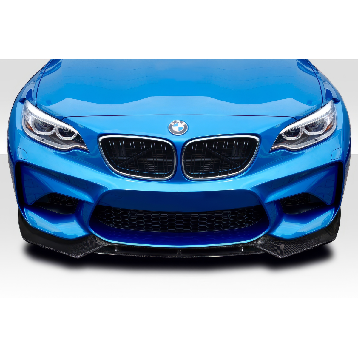 Modify your BMW M2 2016 with our Exterior/Front Bumpers or Lips - Front view of a blue BMW M2 car