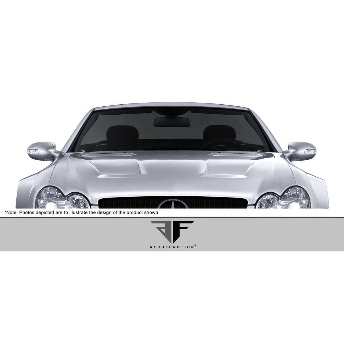 Modify your Mercedes-Benz SL-Class 2003 with our Exterior/Complete Body Kits - Front view centered on the vehicle's grille