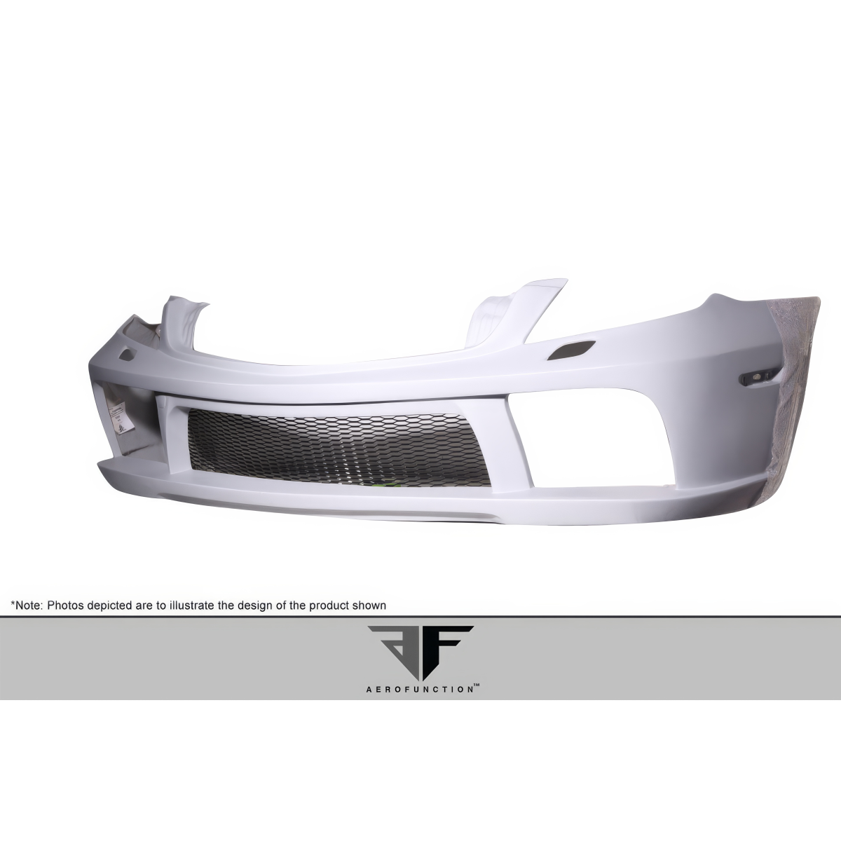 Modify your Mercedes-Benz SL-Class 2003 with our Exterior/Front Bumpers or Lips - The part is viewed from a frontal angle