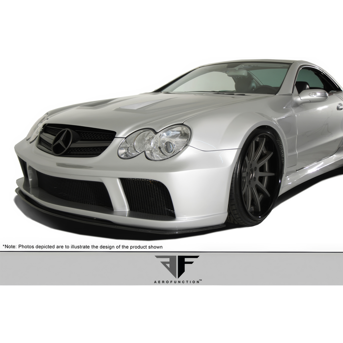 Modify your Mercedes-Benz SL-Class 2003 with our Exterior/Front Bumpers or Lips - Viewed from a low front angle