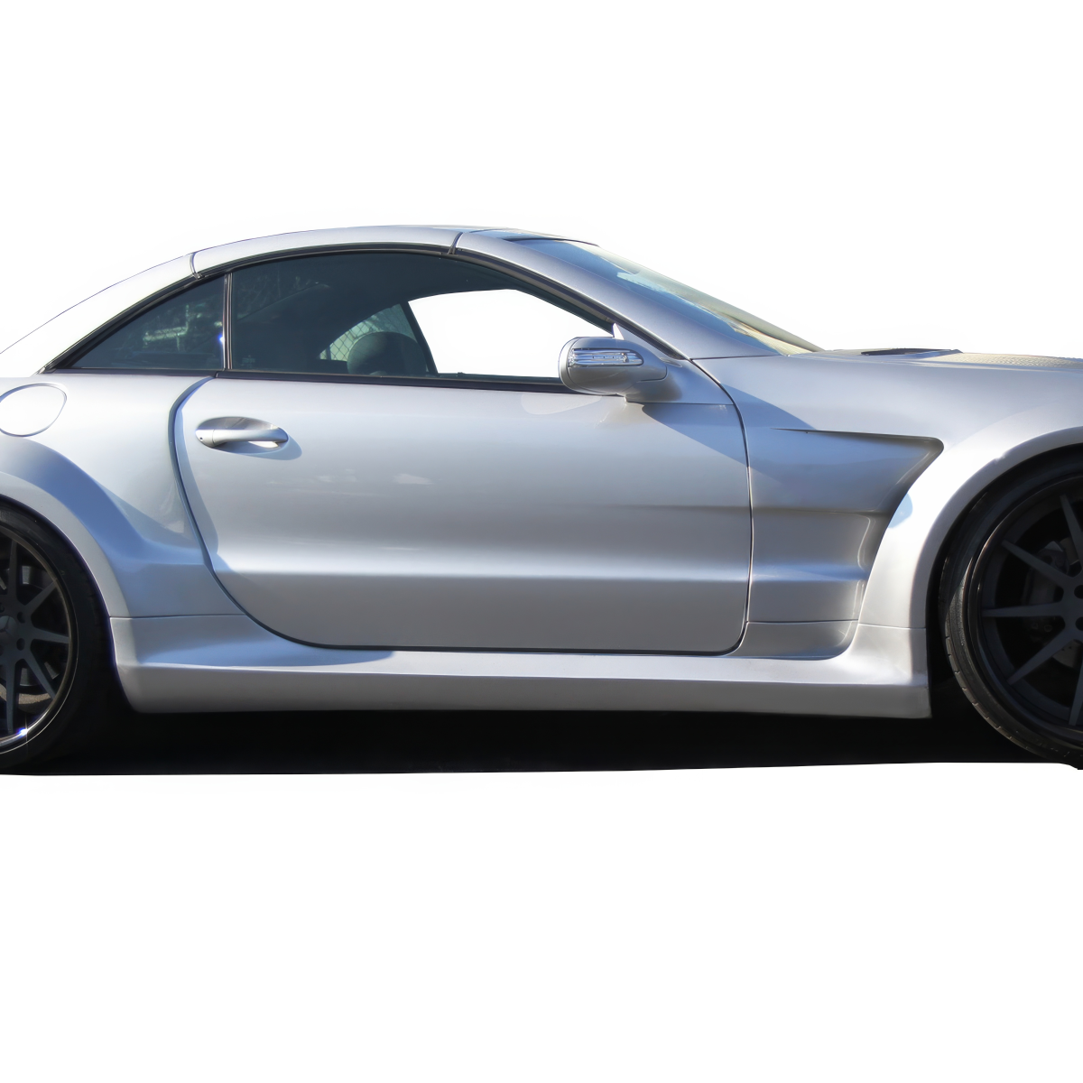 Modify your Mercedes-Benz SL-Class 2003 with our Exterior/Side Skirts - Side view of a Mercedes-Benz SL-Class vehicle