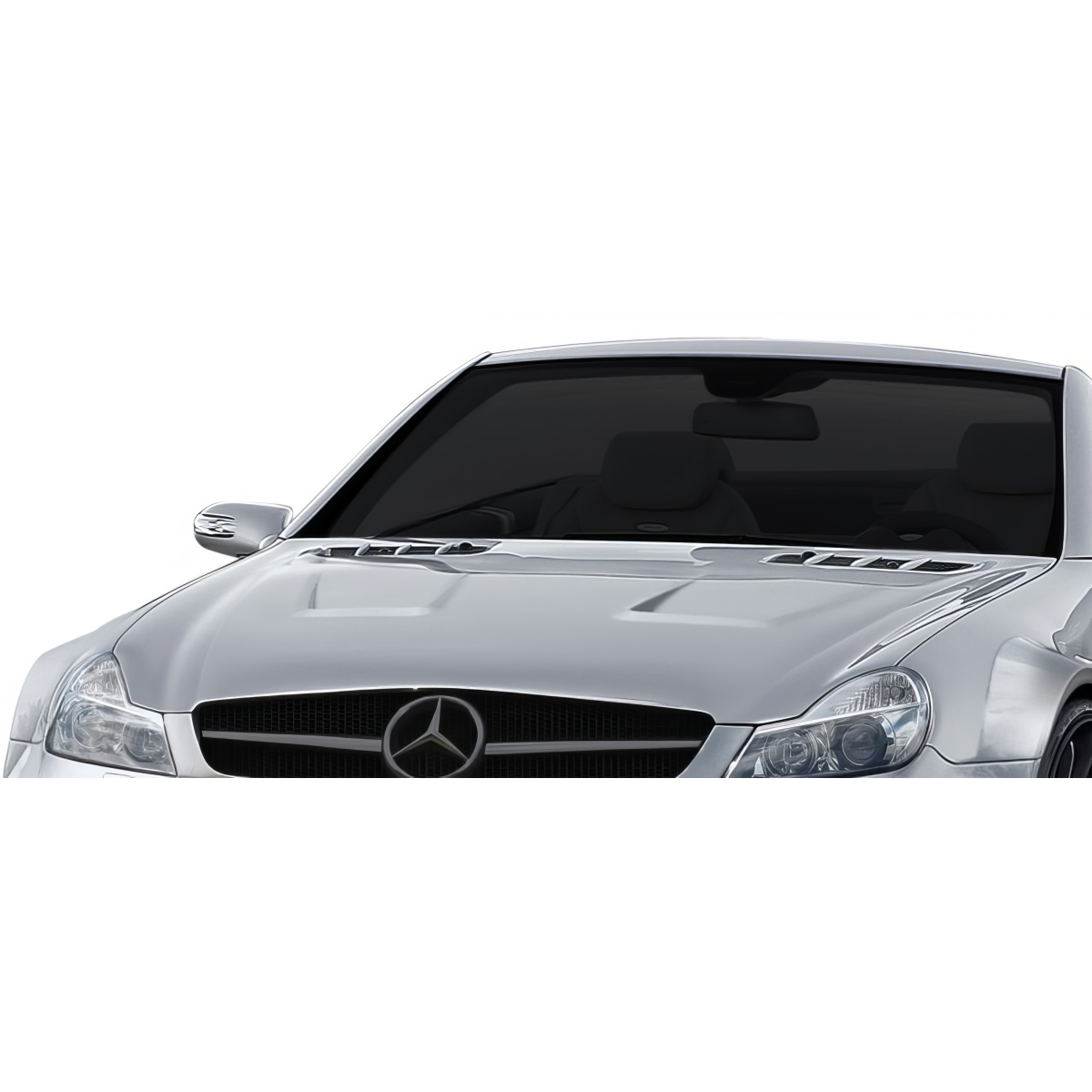 Modify your Mercedes-Benz SL-Class 2003 with our Exterior/Hoods - Front view at a slight angle showcasing hood design