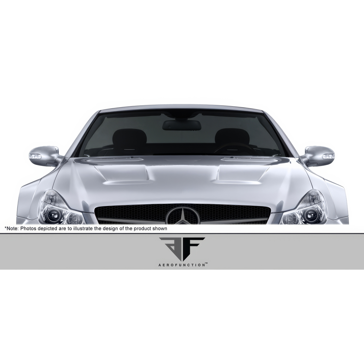 Modify your Mercedes-Benz SL-Class 2003 with our Exterior/Hoods - Front view of the Mercedes SL Class