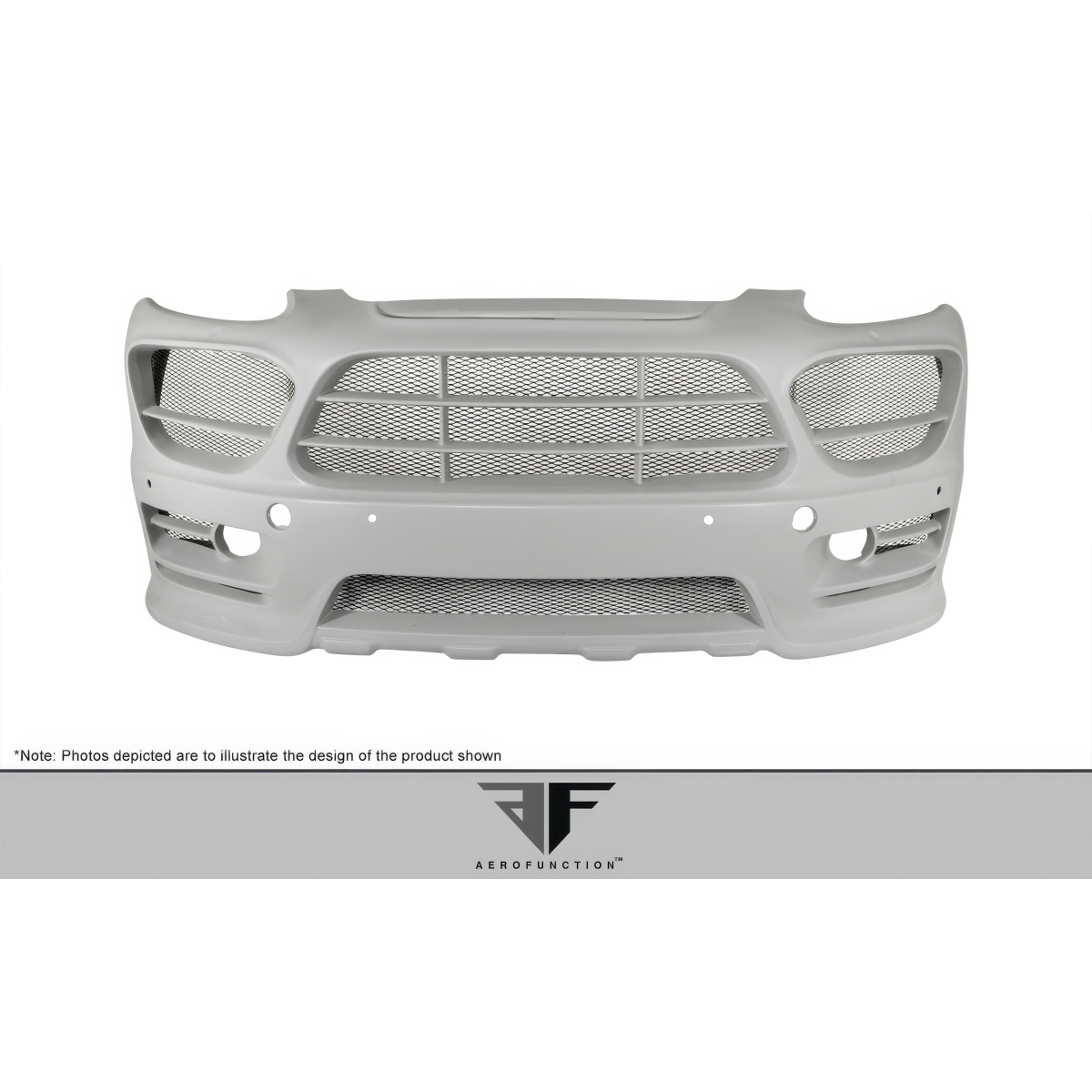 Modify your Porsche Cayenne 2011 with our Exterior/Front Bumpers or Lips - Front view of the bumper at eye level