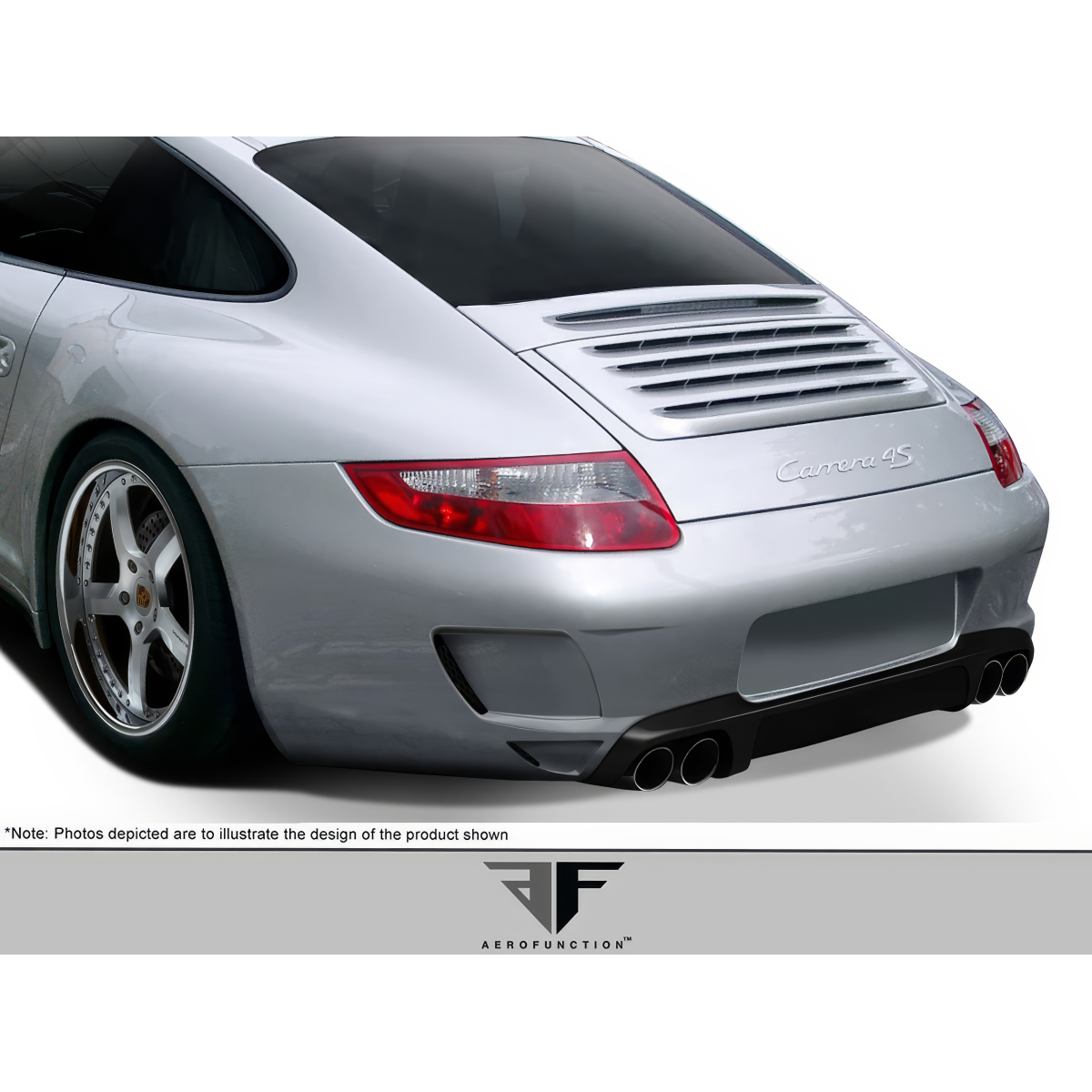 Modify your Porsche 911 2005 with our Exterior/Rear Bumpers - Rear angle showing the bumper design clearly