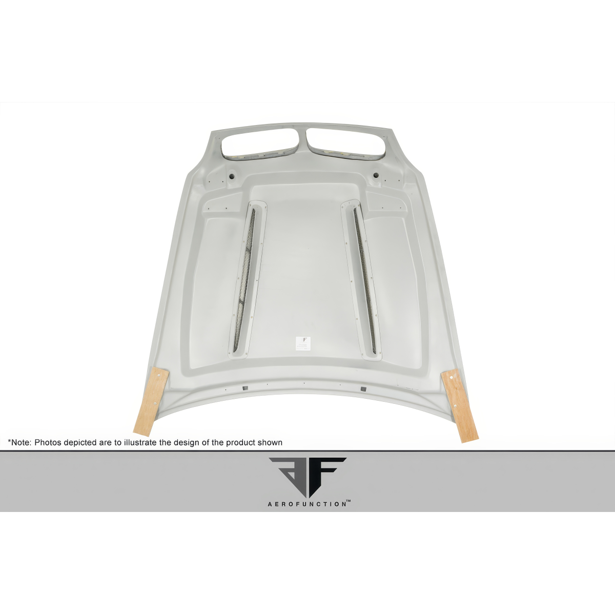 Modify your BMW X5 2008 with our Exterior/Hoods - Top view of the hood part straight on