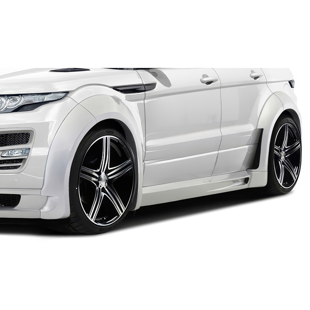 Modify your Land Rover Range Rover Evoque 2012 with our Exterior/Fenders - Angled view of vehicle showing fender and wheel