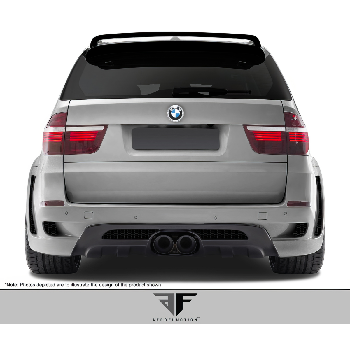 Modify your BMW X5M 2010 with our Exterior/Rear Bumpers or Lips - Rear view of vehicle at a high angle