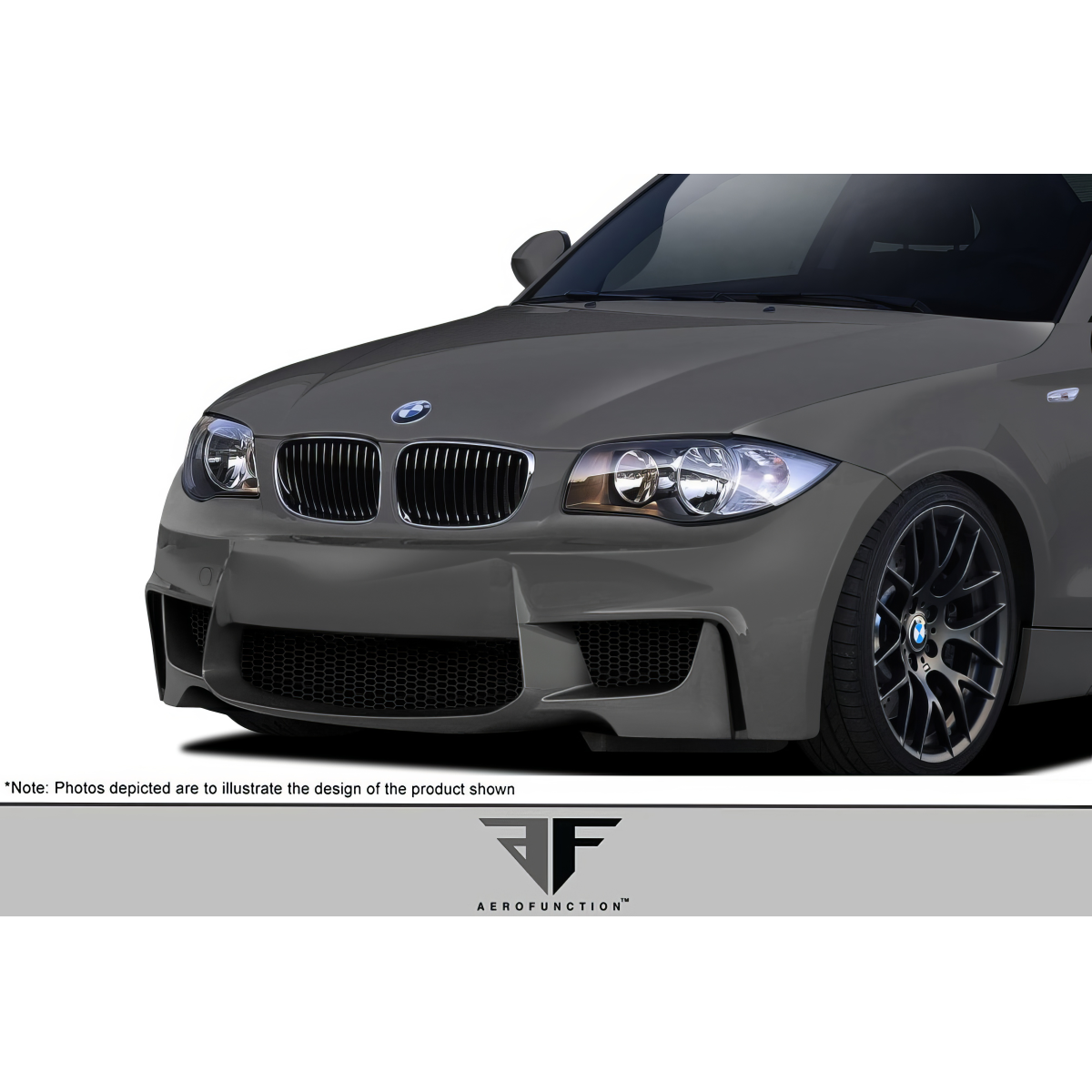 Modify your BMW 1-Series 2008 with our Exterior/Front Bumpers or Lips - Front angle view of BMW 1 Series E82 E88