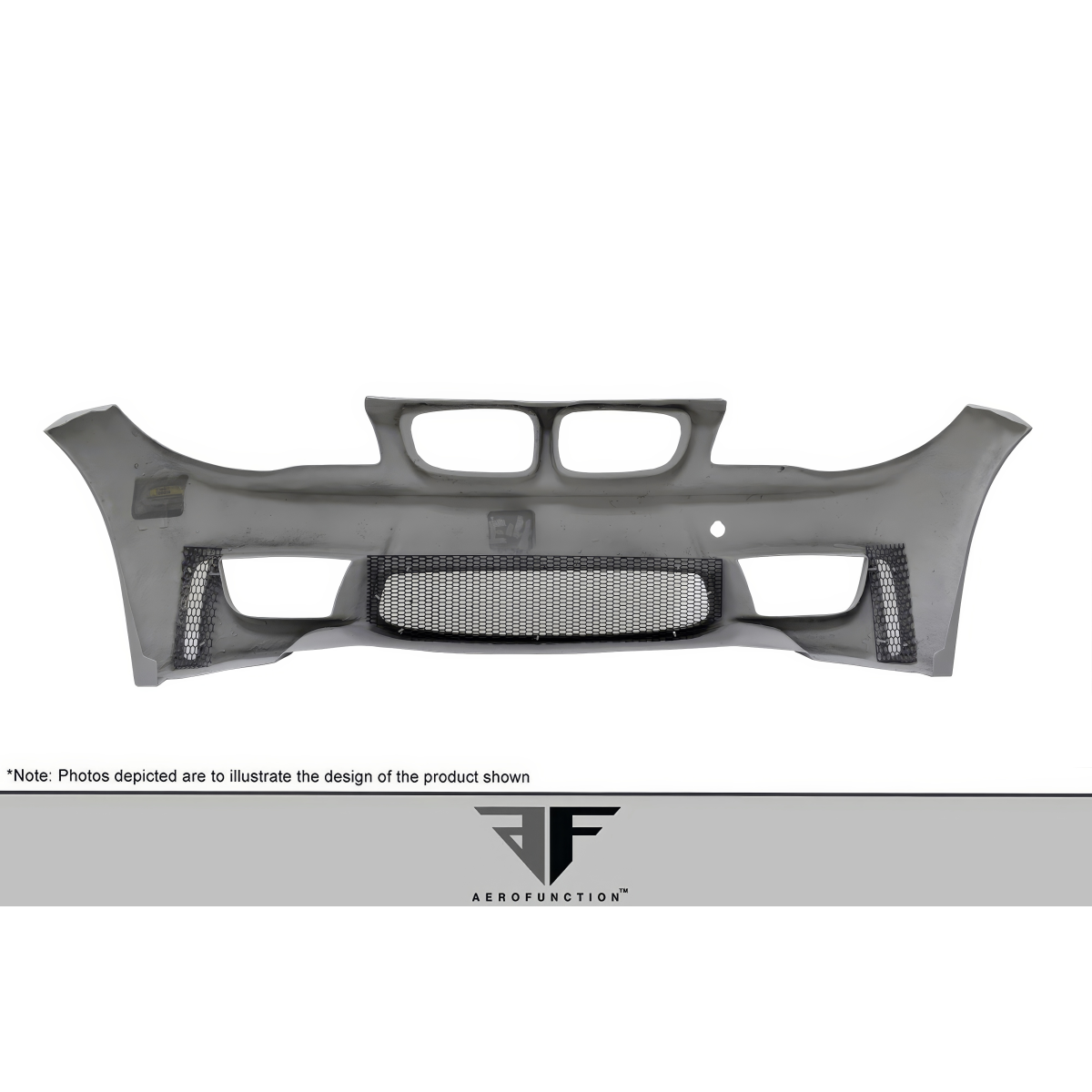 Modify your BMW 1-Series 2008 with our Exterior/Front Bumpers or Lips - Front view showing front bumper design and details