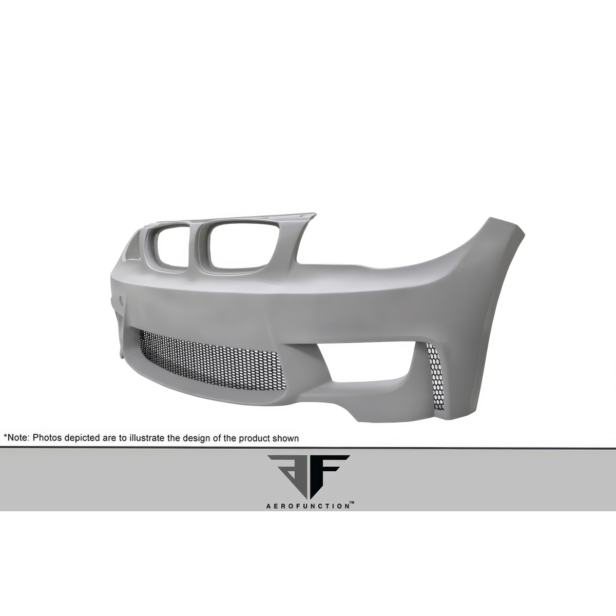 Modify your BMW 1-Series 2008 with our Exterior/Front Bumpers or Lips - Side angle view of the front bumper part