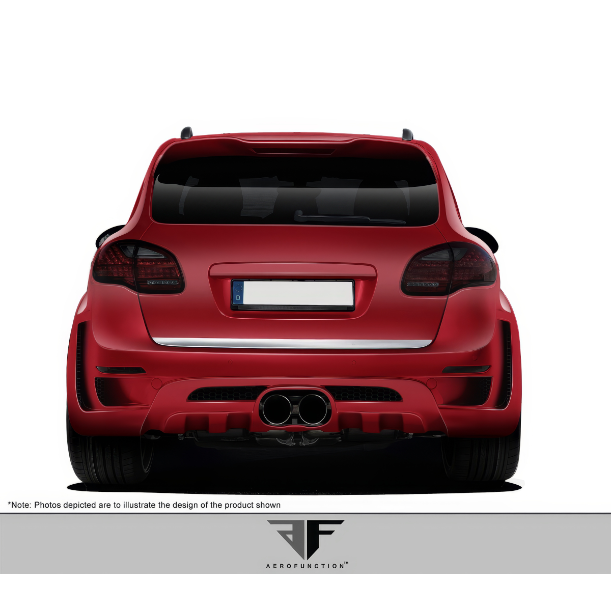 Modify your Porsche Cayenne 2011 with our Exterior/Rear Bumpers or Lips - Rear view angle of the Porsche Cayenne