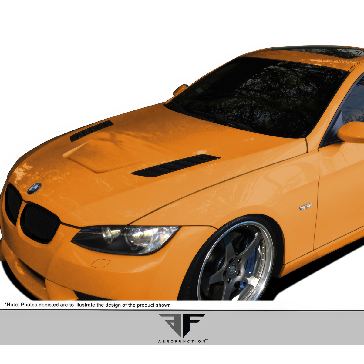 Modify your BMW 3-Series 2007 with our Exterior/Hoods - Top angle view of BMW 3 Series hood