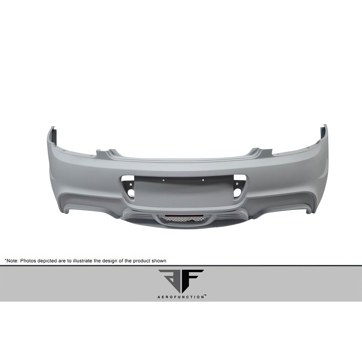 Modify your Bentley Continental 2003 with our Exterior/Rear Bumpers - Front view of rear bumper in gray color