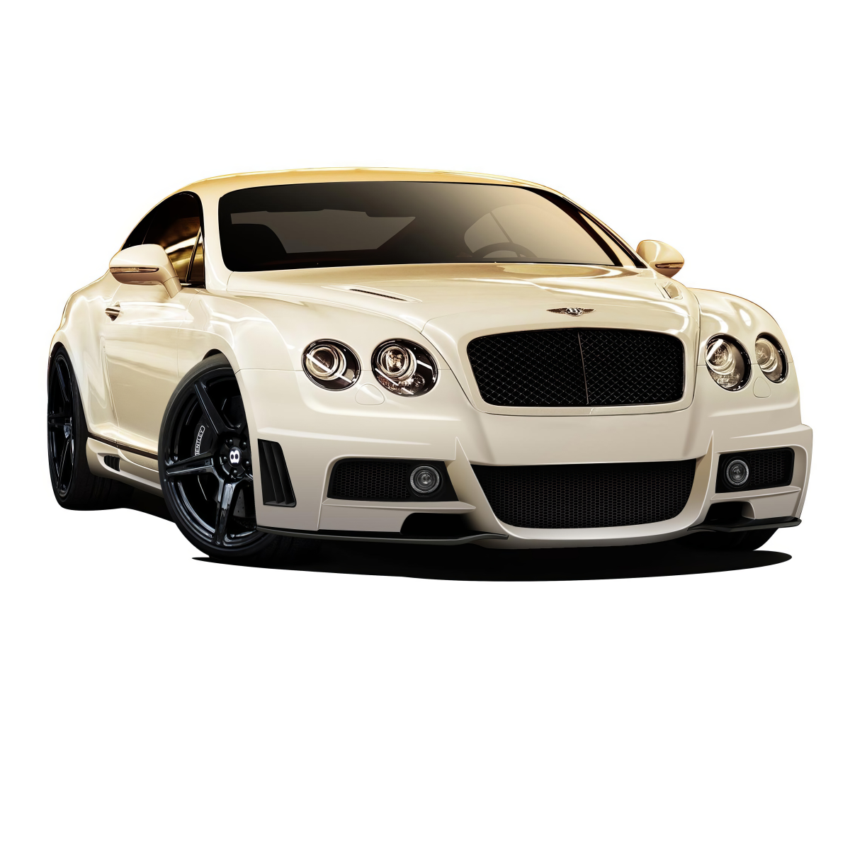 Modify your Bentley Continental 2003 with our Exterior/Complete Body Kits - Three quarter front angle view of a luxury car