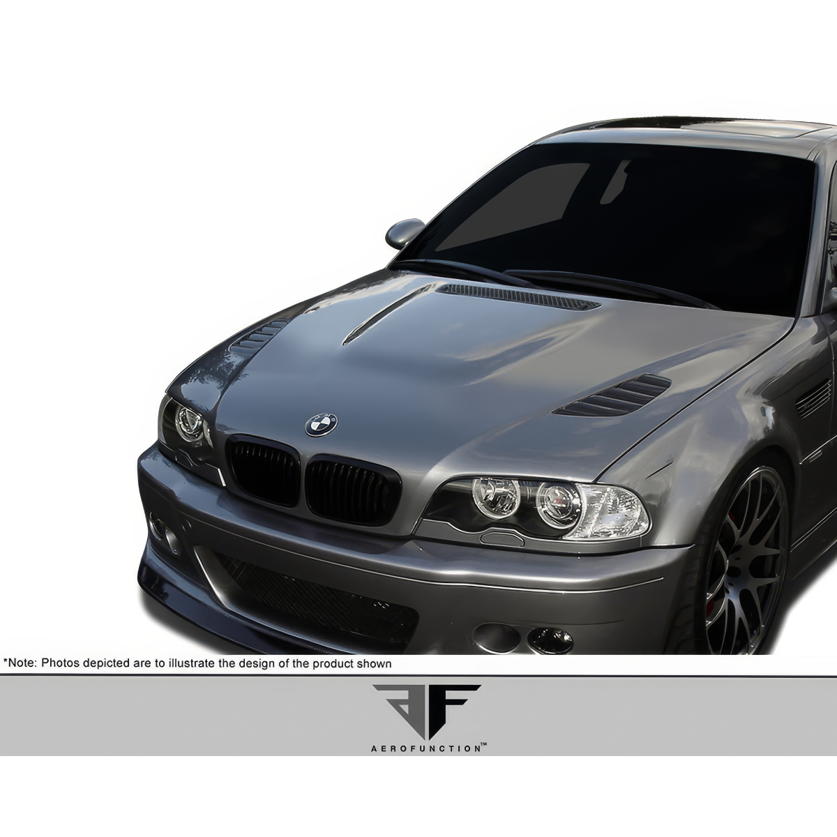 Modify your BMW M3 2001 with our Exterior/Hoods - Angle from the front showing hood and grille