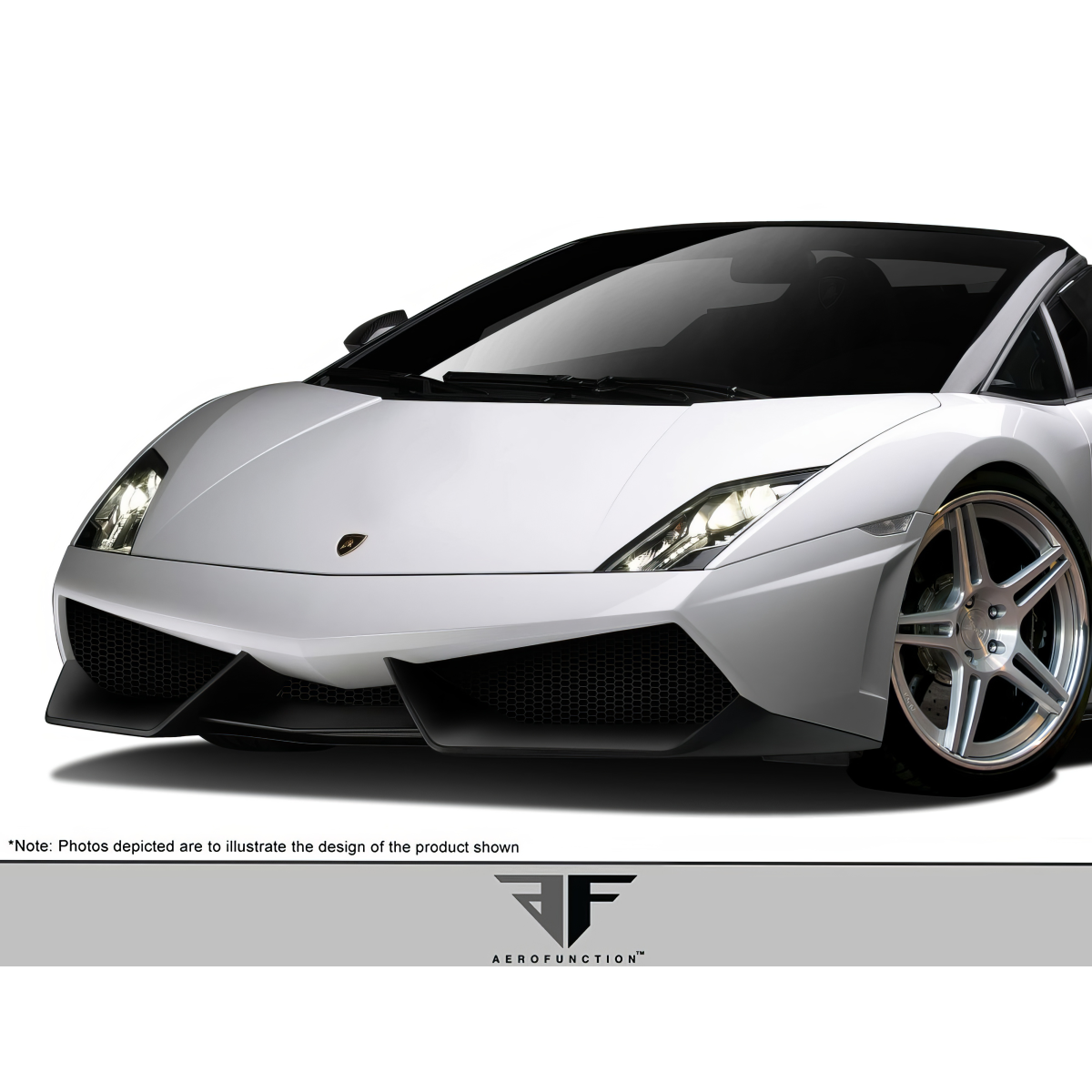 Modify your Lamborghini Gallardo 2009 with our Exterior/Front Bumpers - Front view angle of Lamborghini Gallardo
