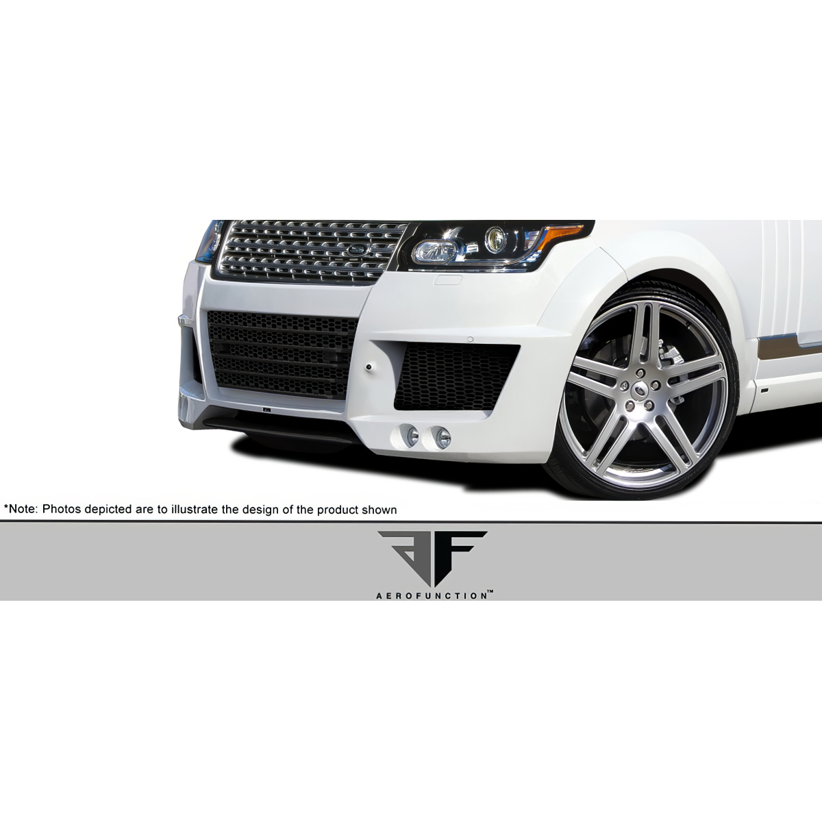 Modify your Land Rover Range Rover 2013 with our Exterior/Diffusers - Front angle view of the vehicle part